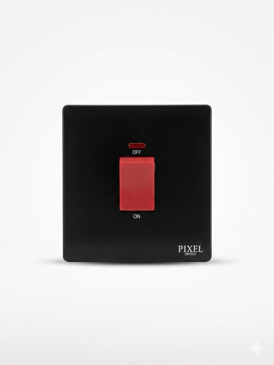 Pixel Noir Series – Premium Matte Black Switch & Socket Collection