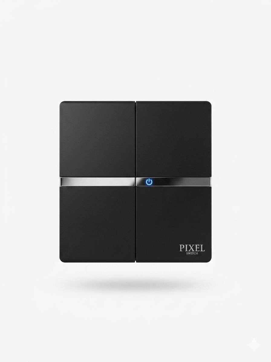 Pixel Noir Series – Premium Matte Black Switch & Socket Collection