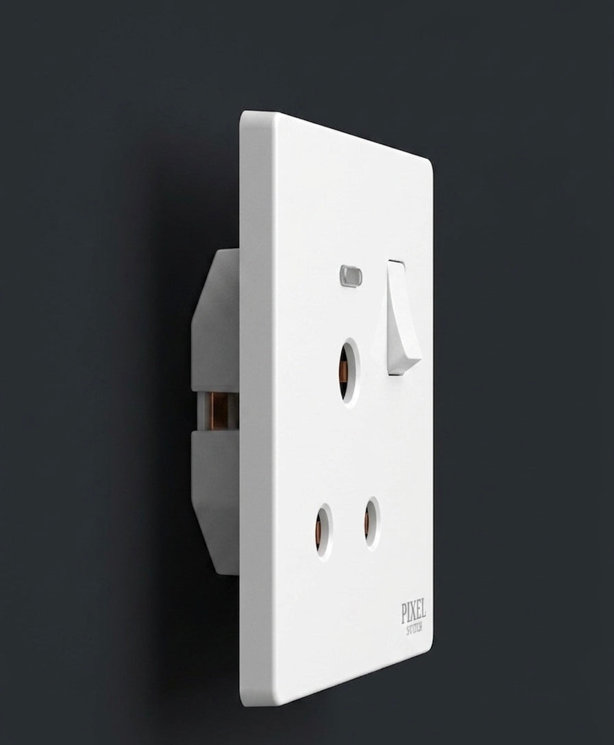 Pixel Switch Signature Series: 15A 3-Pin Socket with Neon Indicator