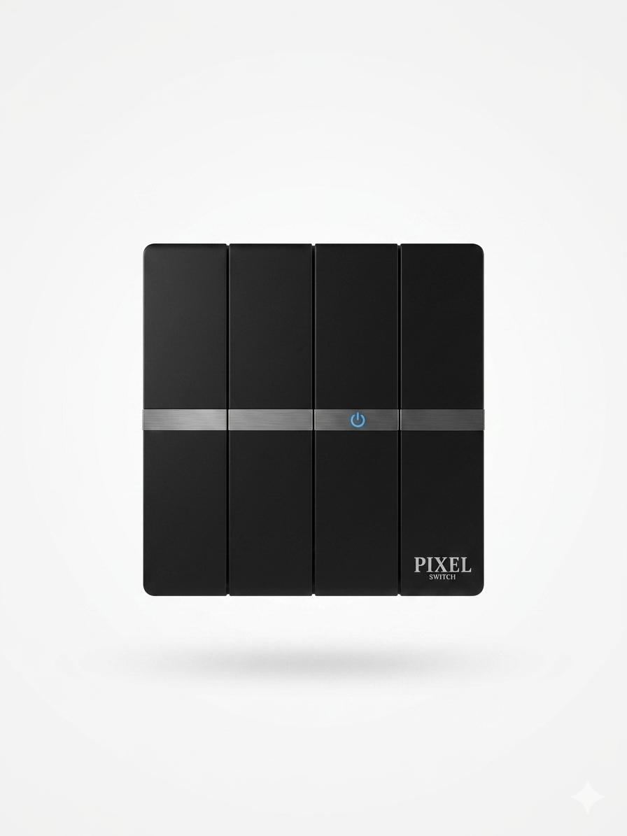 Pixel Noir Series – Premium Matte Black Switch & Socket Collection